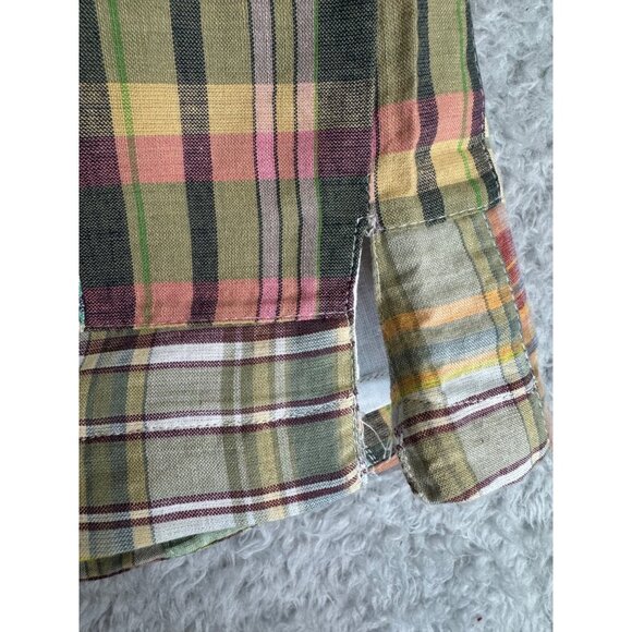 Castaway Nantucket Ali Womens Skirt Sz 0 Patchwork Madras Cotton Petite Classy - Picture 3 of 9